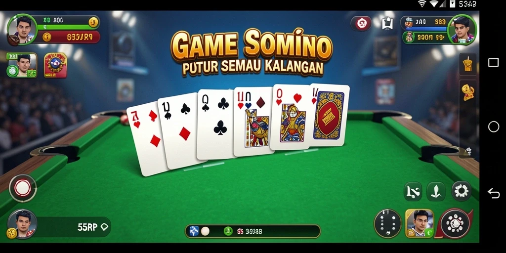 Tampilan screenshot dari gameplay seru Domino 55RP