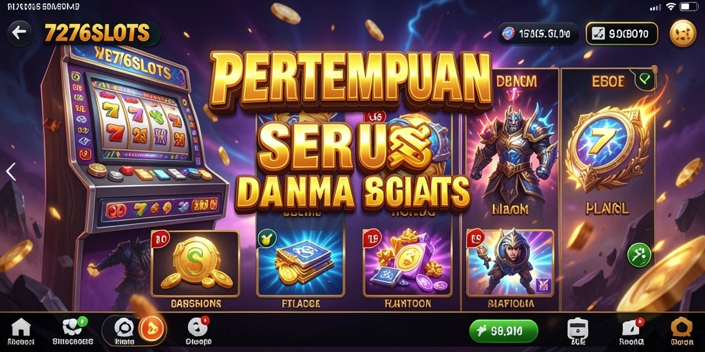 Screenshot menunjukkan pemain bertempur di arena slot yang menegangkan.