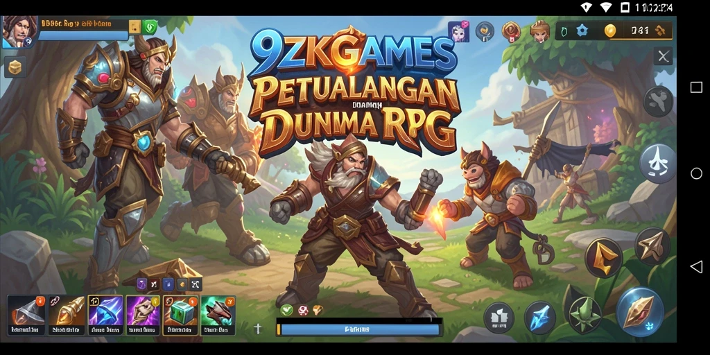 Tampilan aksi gameplay RPG di dalam 9ZKGAMES yang memukau.
