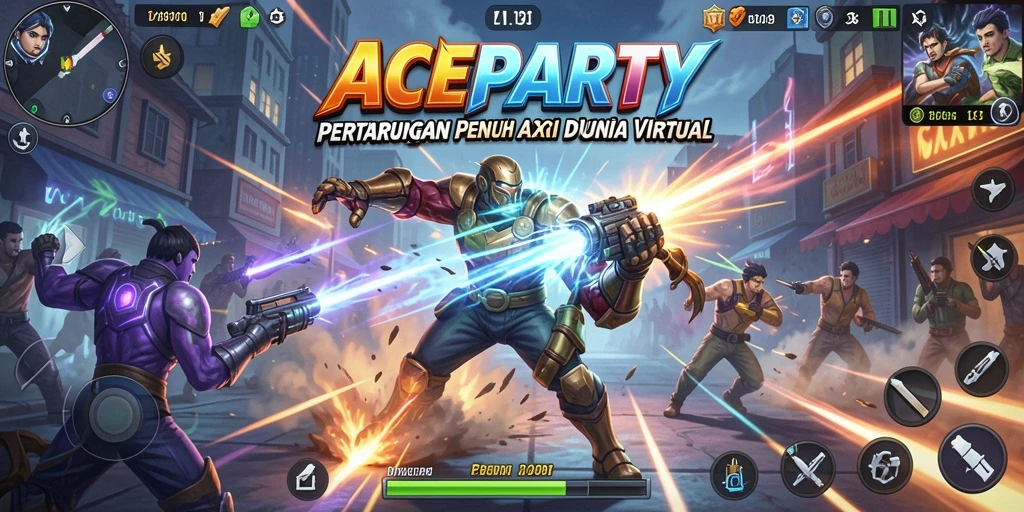 Gameplay seru dalam pertarungan 1vs1 di ACEPARTY.