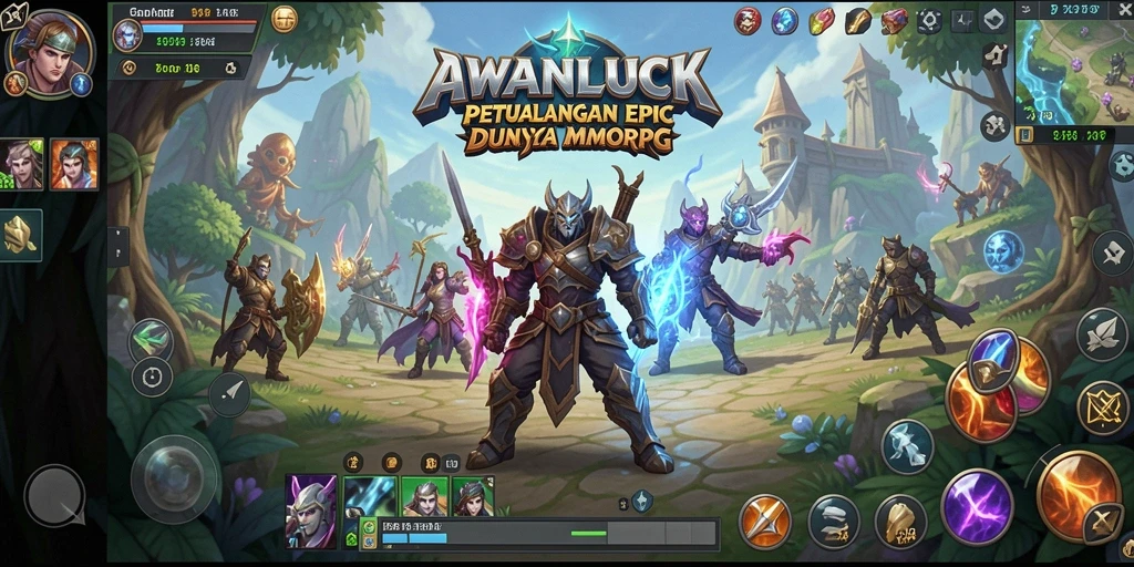 Screenshot gameplay AWANLUCK menampilkan aksi seru dalam petualangan MMORPG.