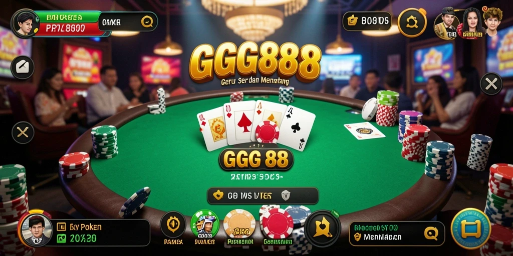 Tampilan gameplay Poker yang menarik di GGG888.