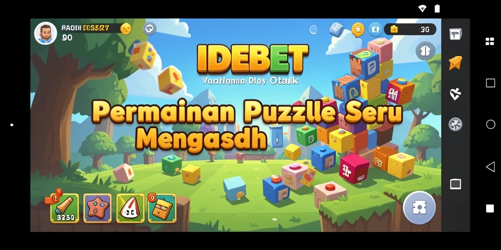 Screenshot gameplay IDEBET menunjukkan tantangan Puzzle yang mengasyikkan.