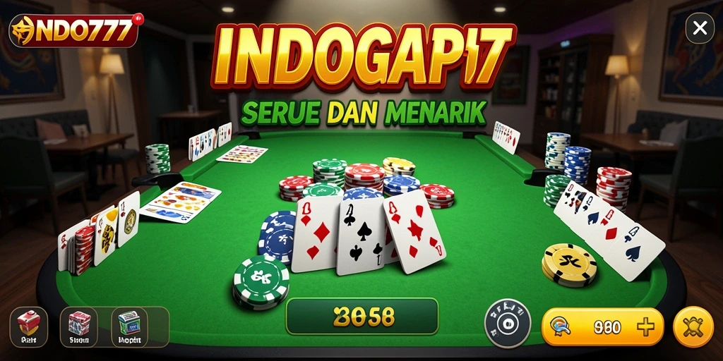 Tampilan gameplay seru dalam aplikasi INDO777 Gaple.