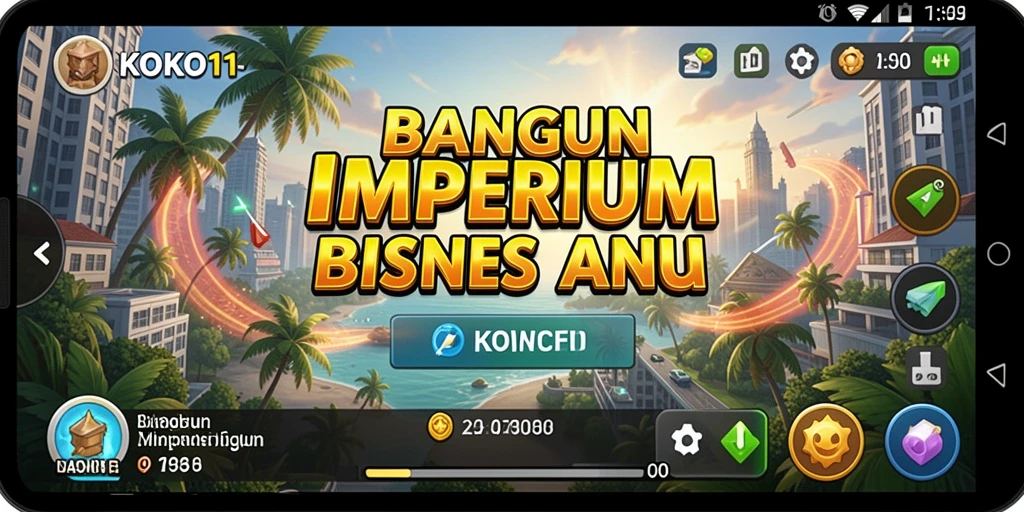 Gameplay KOKO11 yang menantang dan interaktif dalam membangun bisnis.