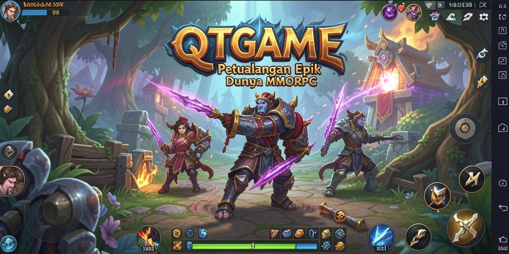 Tampilan permainan yang memukau dalam <strong>QTGAME</strong> MMORPG.