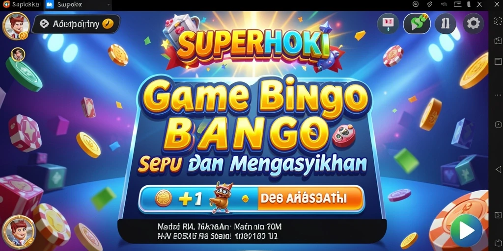 Screenshot menunjukkan gameplay seru pada aplikasi Bingo SUPERHOKI.