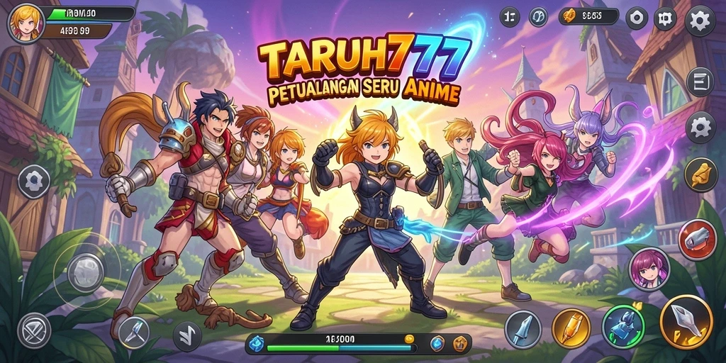 Tampilan gameplay seru di dunia anime yang penuh petualangan.