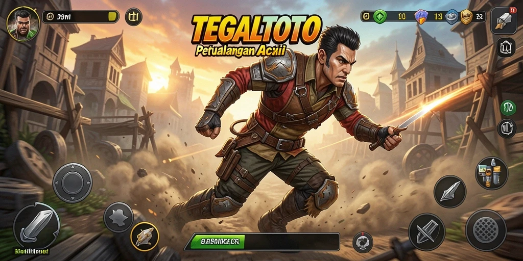 Tampilan gameplay aksi yang mendebarkan di TEGALTOTO.