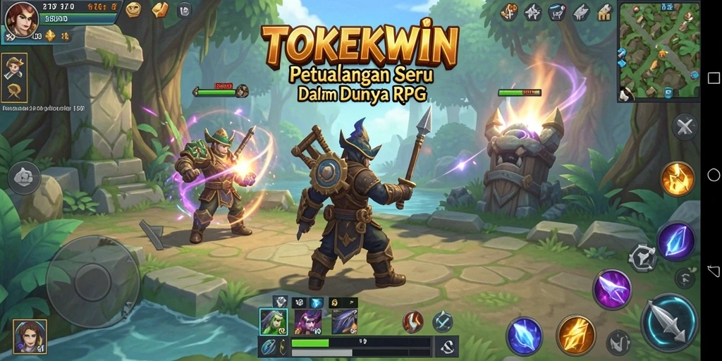 Gameplay seru yang menampilkan pertempuran epik di TOKEKWIN.