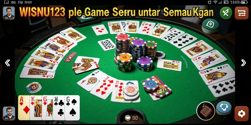 Tampilan gameplay Gaple yang seru dan interaktif di WISNU123.